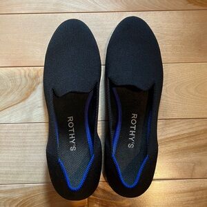 Black Rothy’s loafers like NEW size 6 1/2